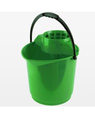 Cubeta redonda con escurridor de 13 litros en código de color