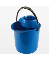 Cubeta redonda con escurridor de 13 litros en código de color