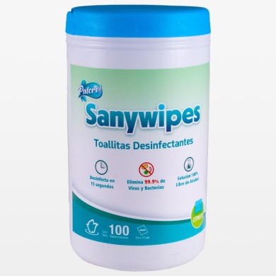 Toallitas Desinfectantes Pulcro Sanywipes 180 toallas