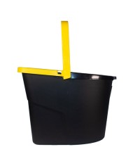 Cubeta con escurridor de 14 litros con señal Caution