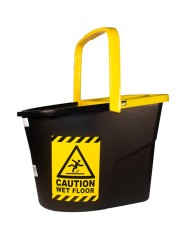 Cubeta redonda con escurridor de 13 litros en código de color