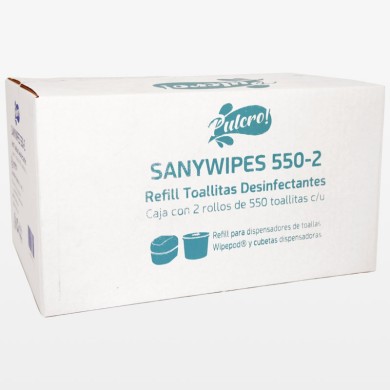 Toallitas Desinfectantes Pulcro Sanywipes Refill 1100 toallas