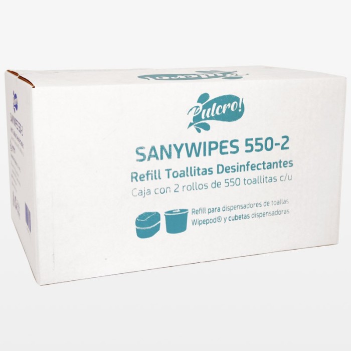 Toallitas Desinfectantes Pulcro Sanywipes Refill 1100 toallas