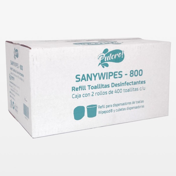 Toallitas Desinfectantes Pulcro Sanywipes Refill 800 toallas