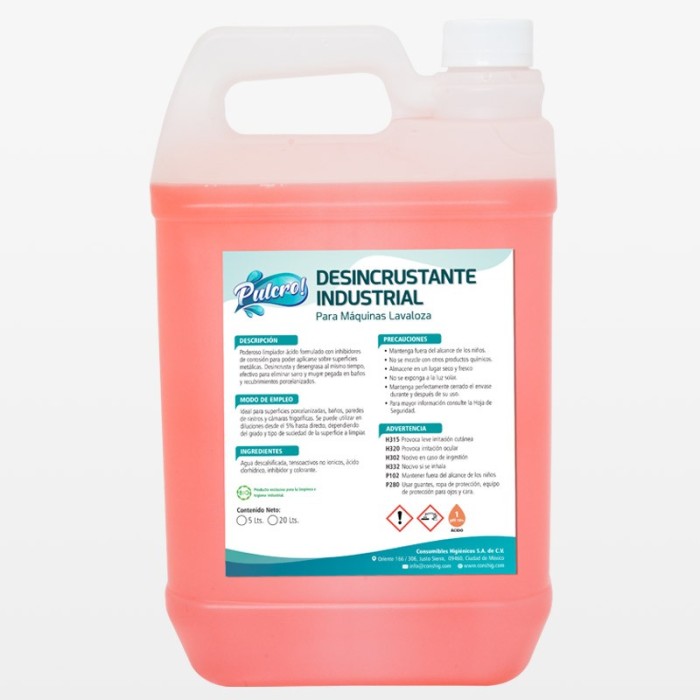 Pulcro® Desincrustante Industrial para Máquinas Lavaloza
